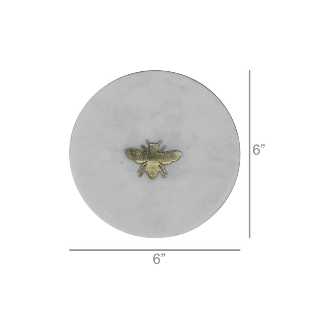Inlaid Bee Marble Tray by HomArt - Image 3