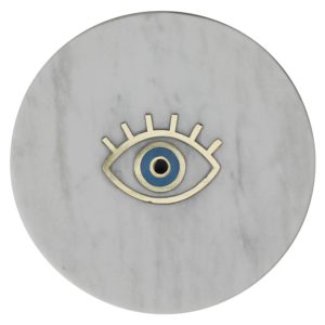 Inlaid Eye Marble Tray by HomArt
