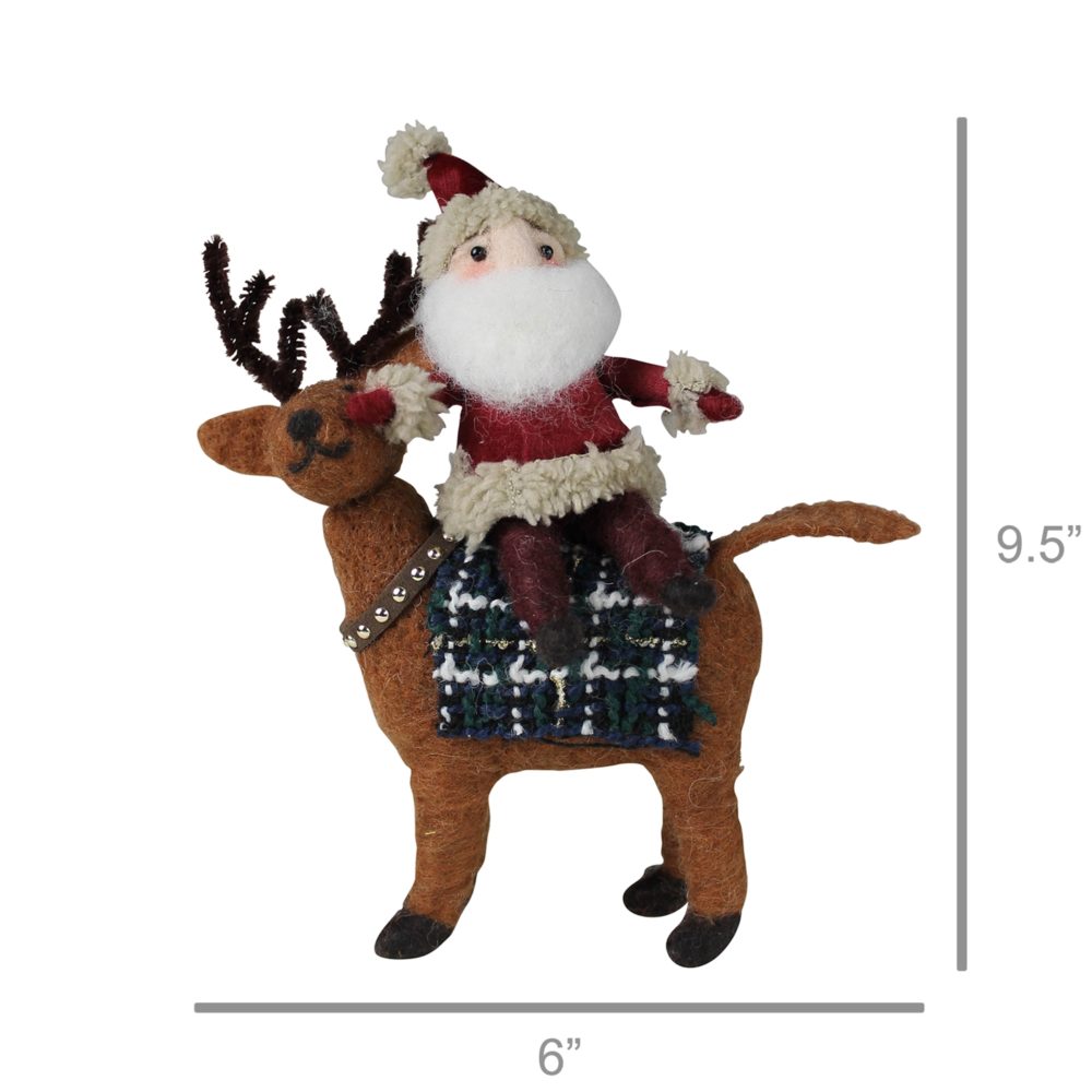 Felt Santa on Deer by HomArt - Image 2