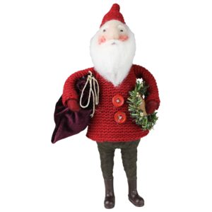 Felt Santa with Bag and Wreath by HomArt