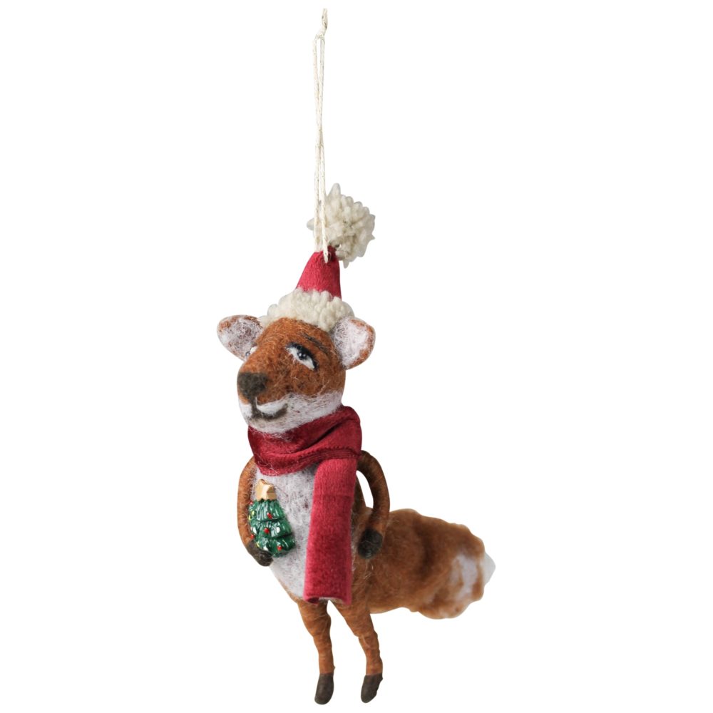 Felt Boy Fox Ornament Set of 2 by HomArt - Image 2