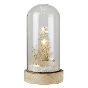 Glass and Wood Snow Globes by HomArt