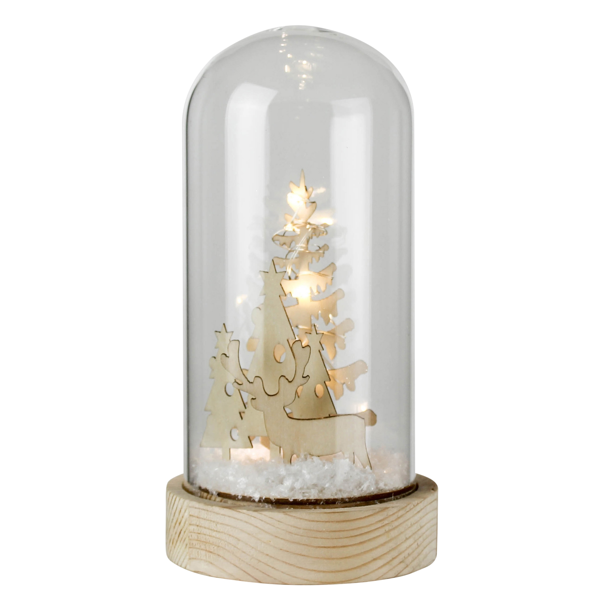Glass and Wood Snow Globes by HomArt