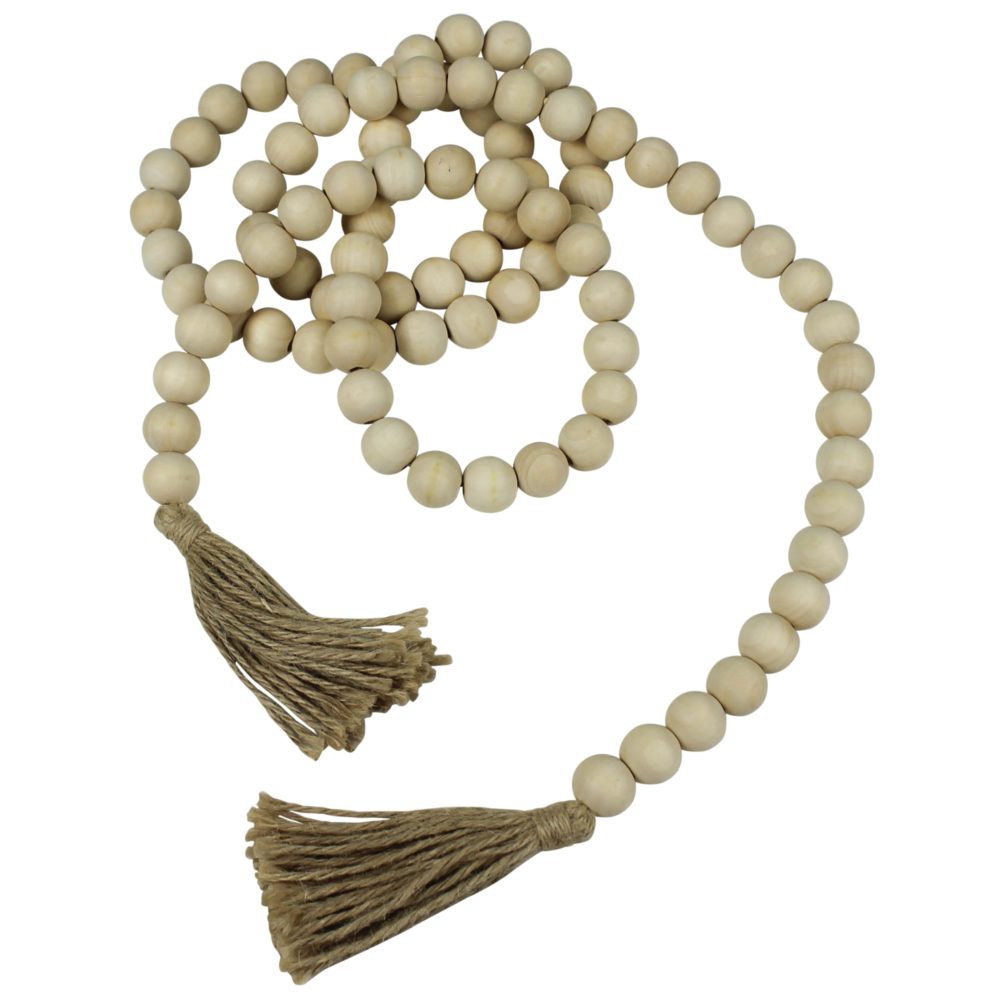 Paulo Wood Garland with Tassel by HomArt