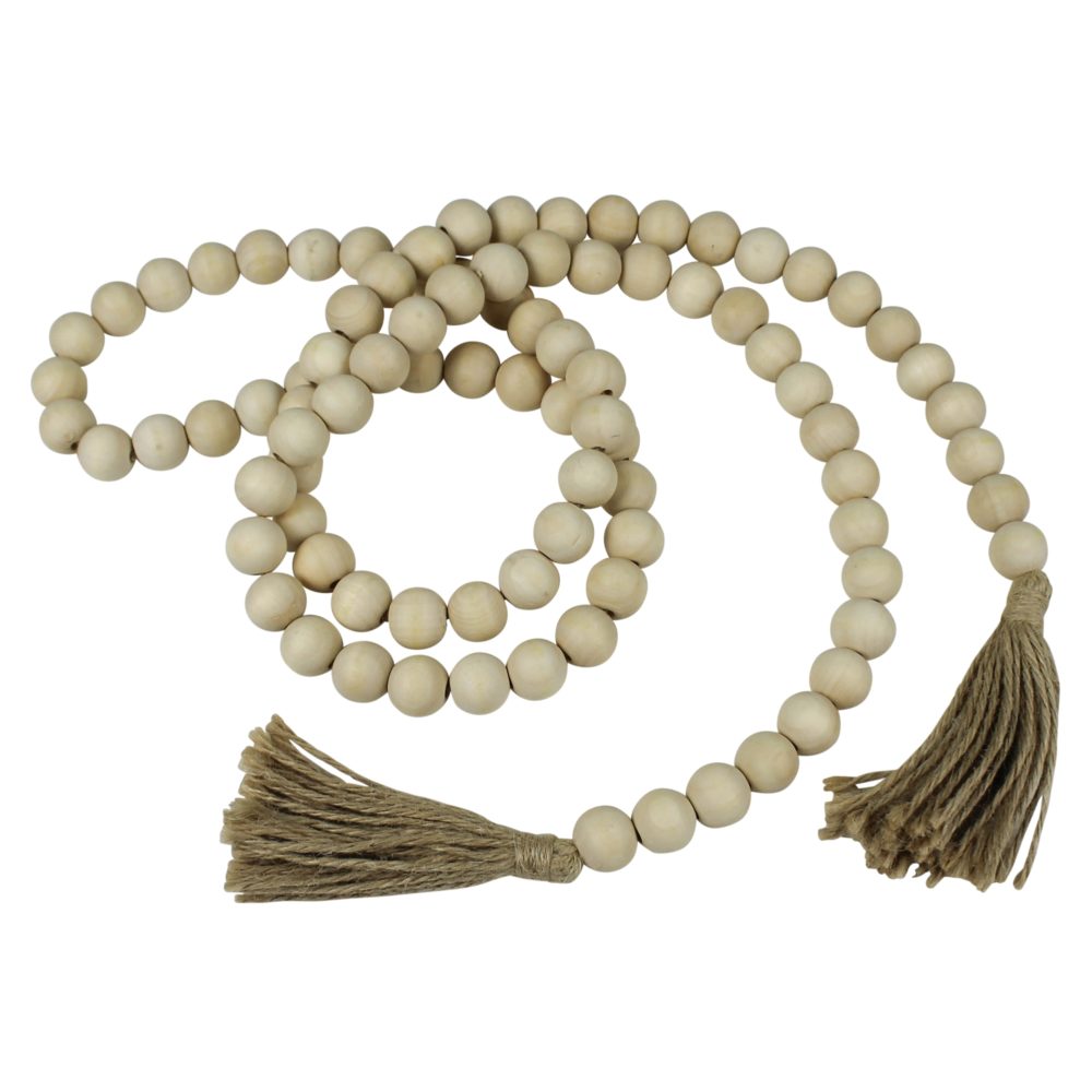 Paulo Wood Garland with Tassel by HomArt - Image 2