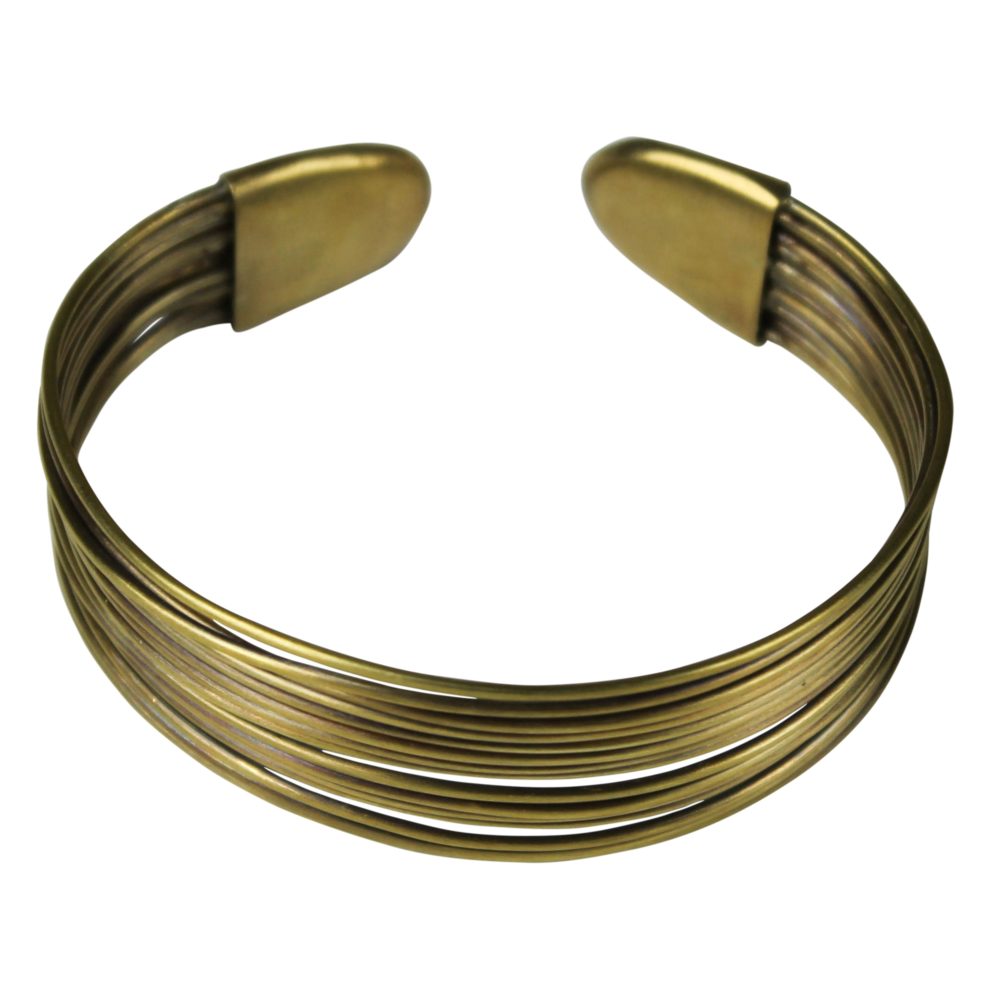 Nara Brass Wire Cuff by Ora Ten - Image 2