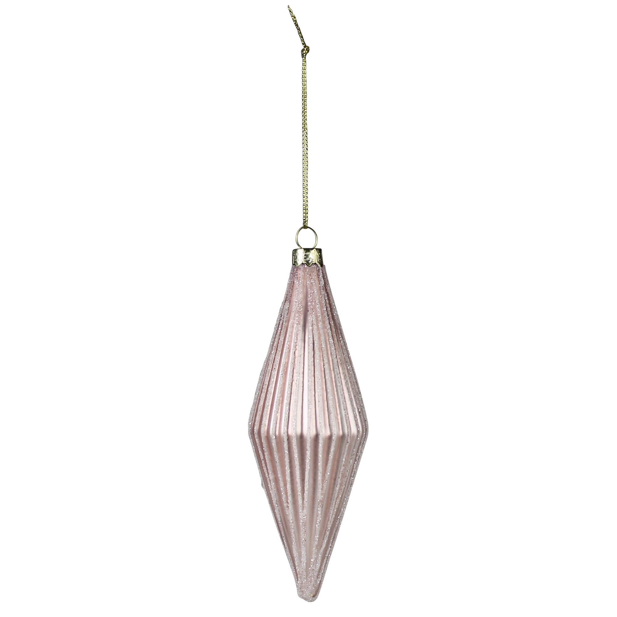 Ribbed Glass Rhombus Ornaments Set of 6 by HomArt - Image 2