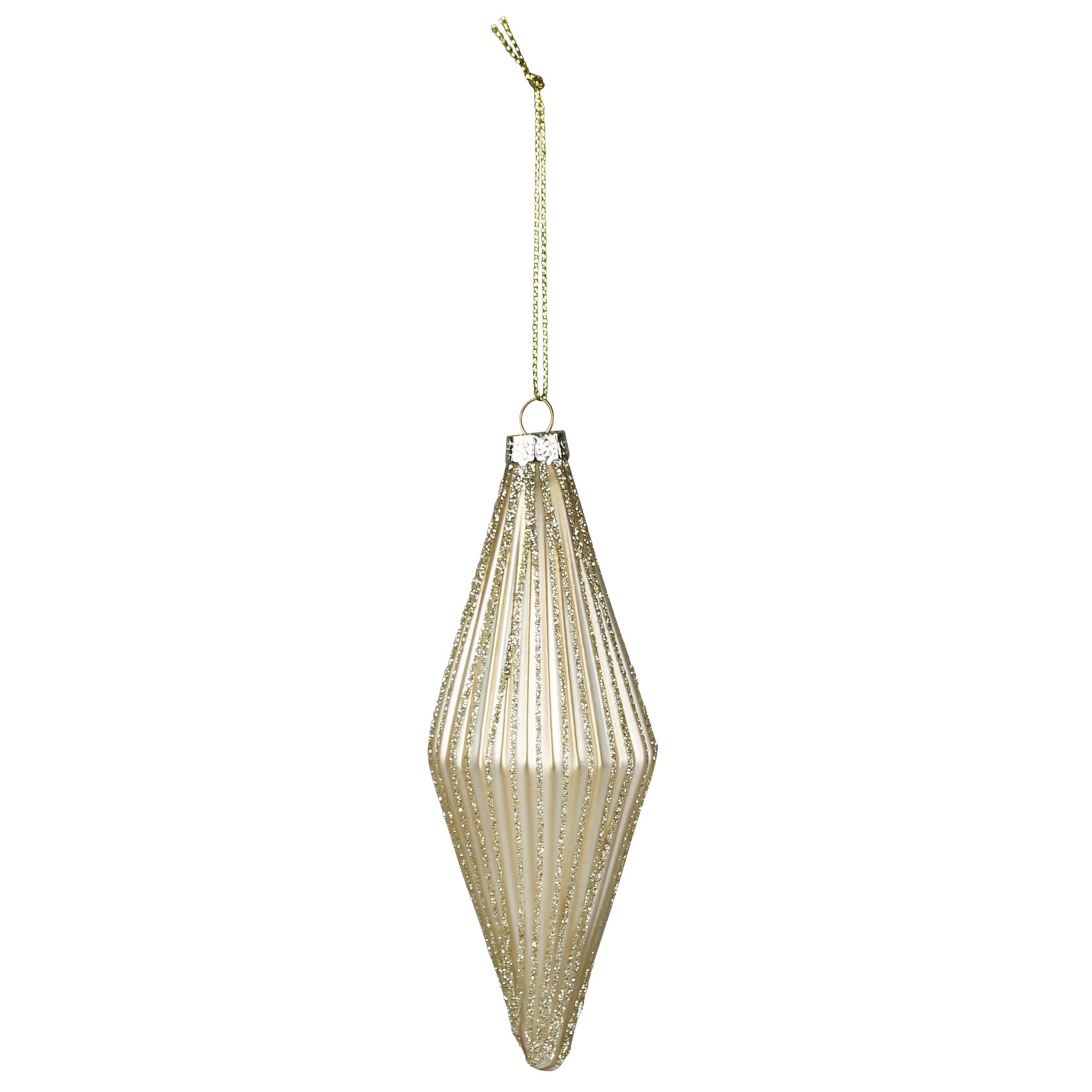 Ribbed Glass Rhombus Ornaments Set of 6 by HomArt - Image 3