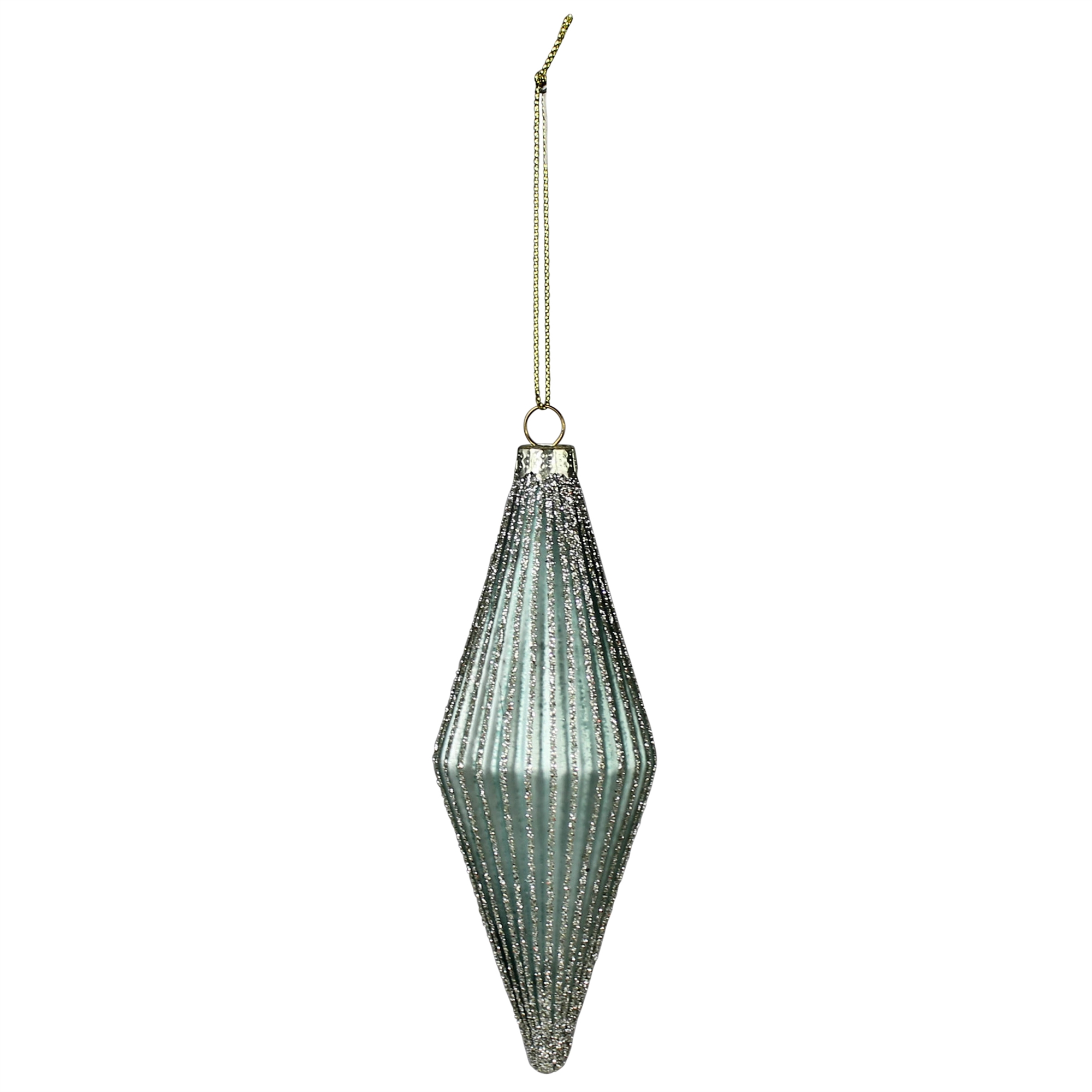 Ribbed Glass Rhombus Ornaments Set of 6 by HomArt - Image 6