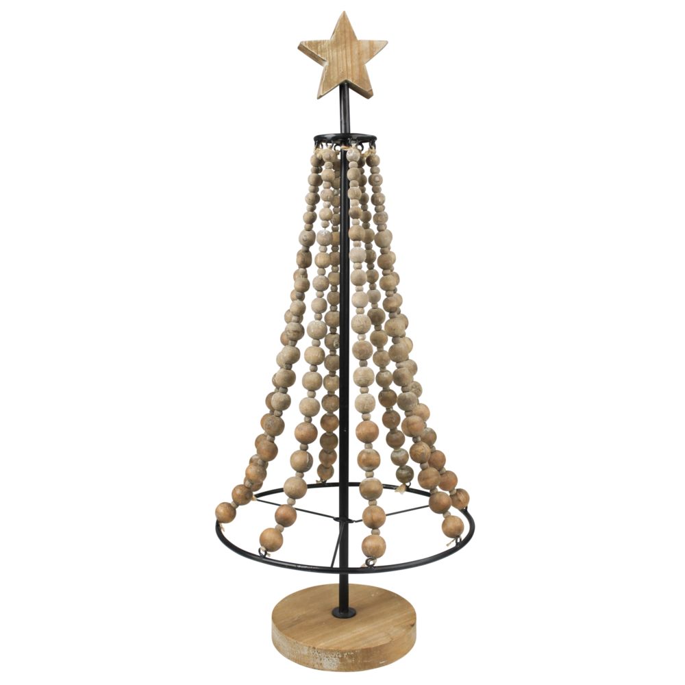 Wood Bead Christmas Tree by HomArt
