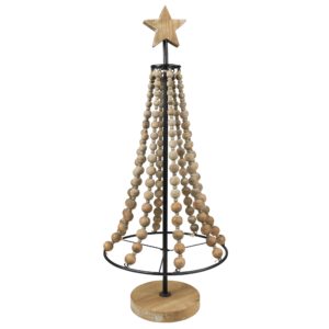 Wood Bead Christmas Tree by HomArt