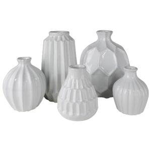 Cinc Ceramic Vases Set of 5 by HomArt