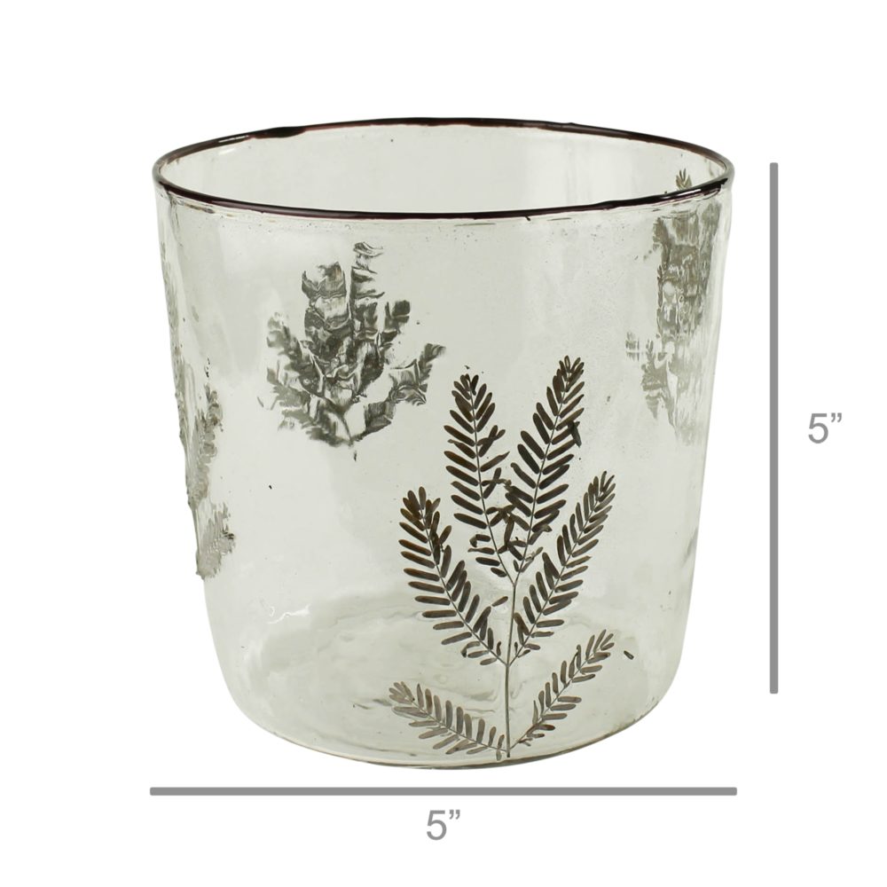 Medium Enameled Fern Candle Holder by HomArt - Image 2