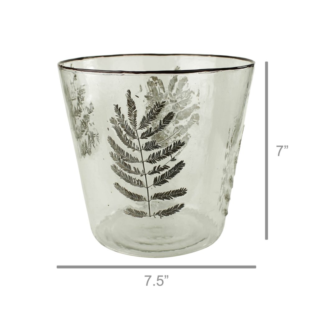 Large Enameled Fern Candle Holder by HomArt - Image 2