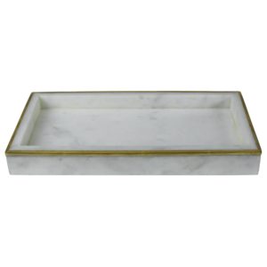 Loren Marble and Brass Tray by HomArt