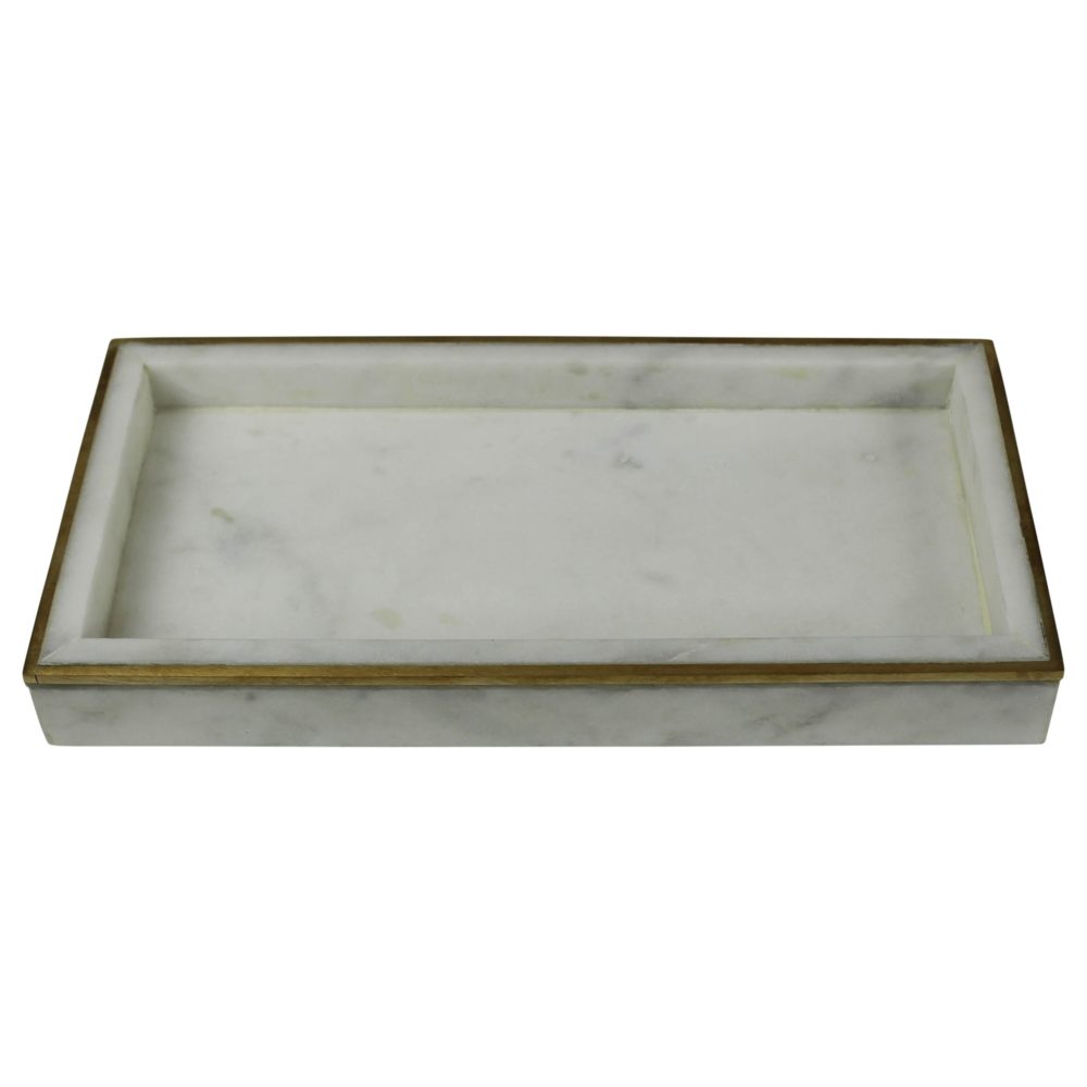 Loren Marble and Brass Tray by HomArt - Image 2