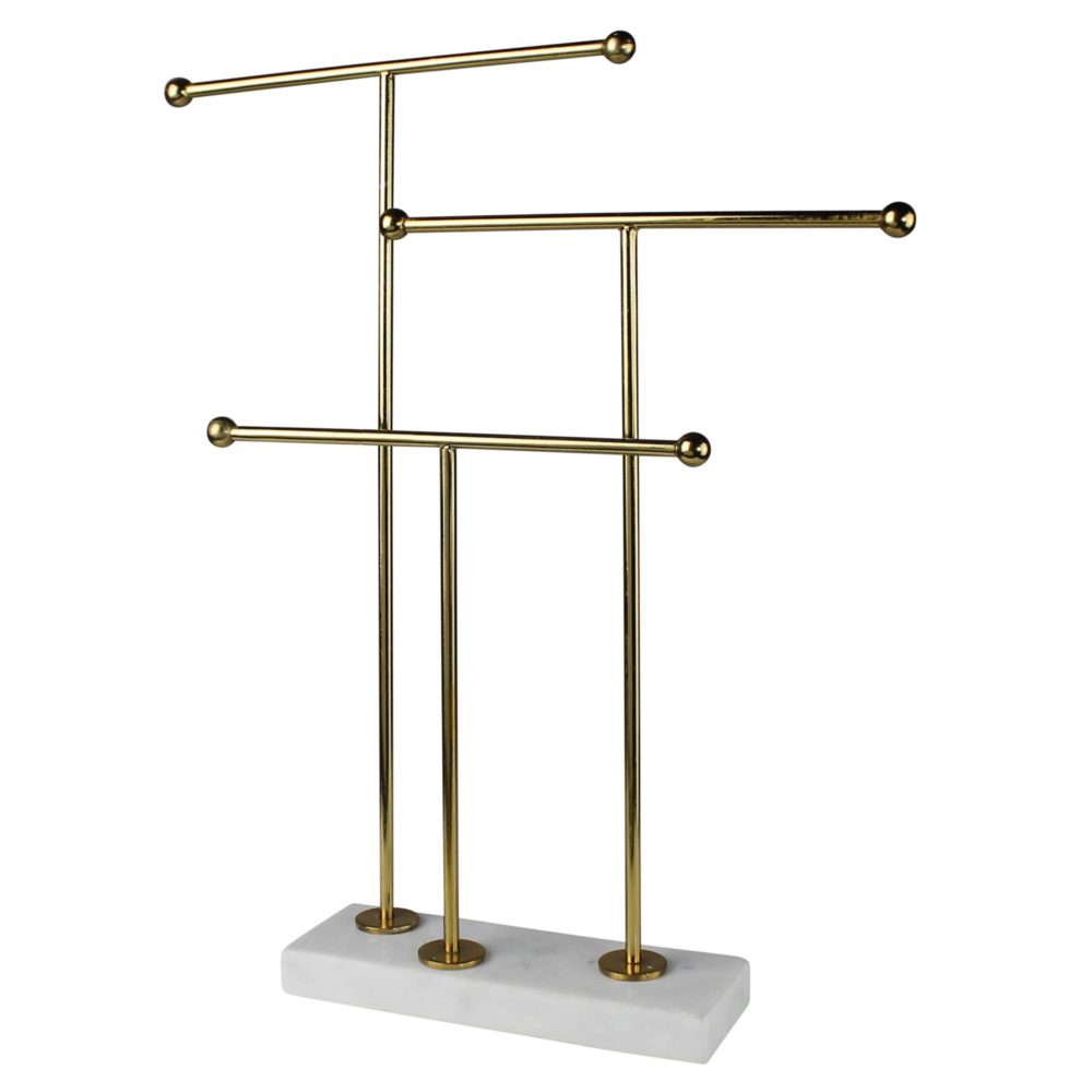 Loren Marble and Brass Jewelry Stand by HomArt - Image 2