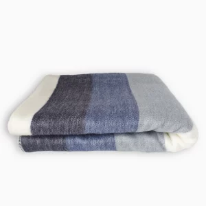 Ambato Blue Alpaca Wool Throw Blanket by Latitude Zero