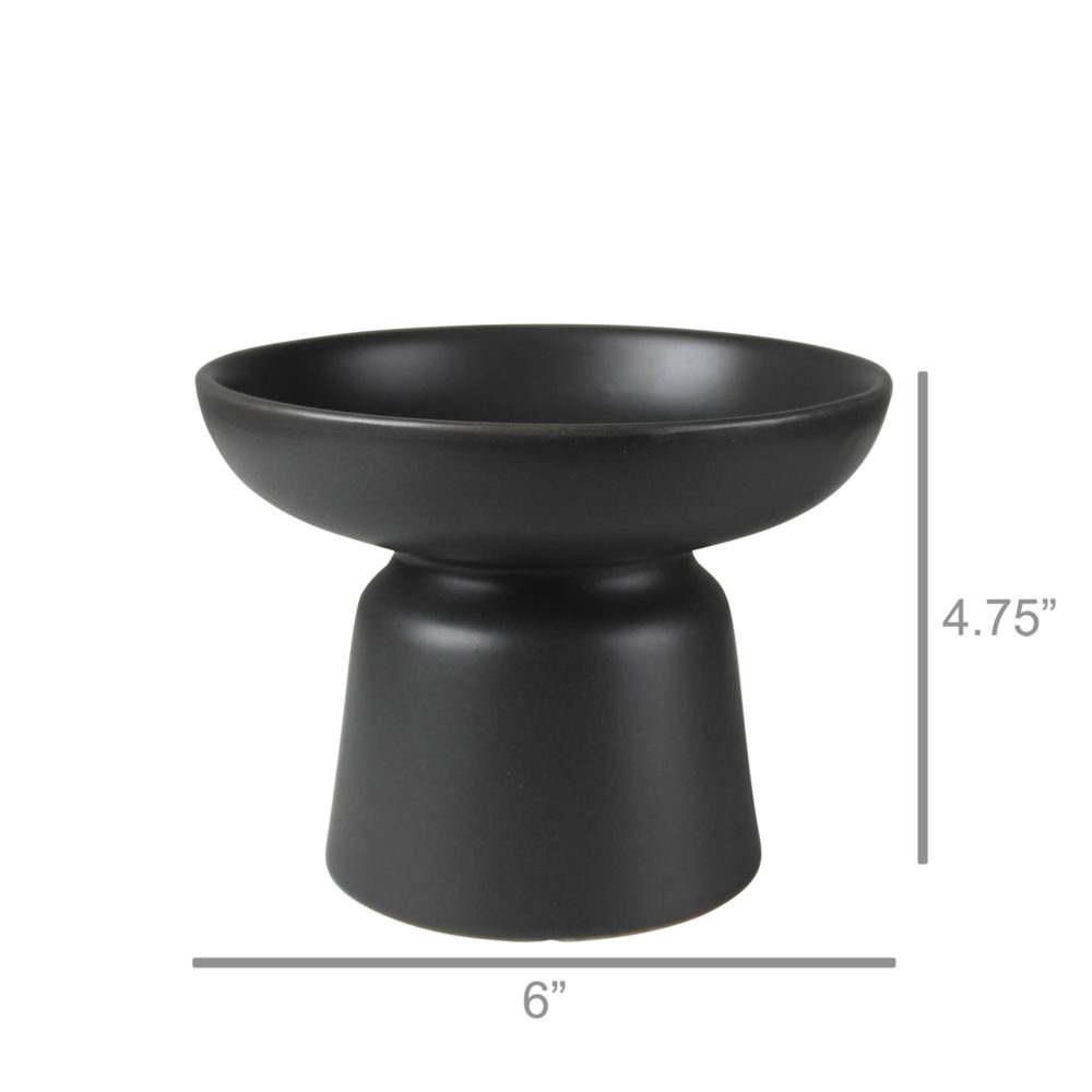 Small Black Tau Footed Bowl by HomArt - Image 2