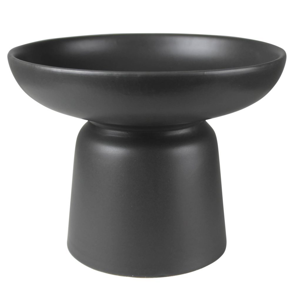 Large Black Tau Footed Bowl by HomArt