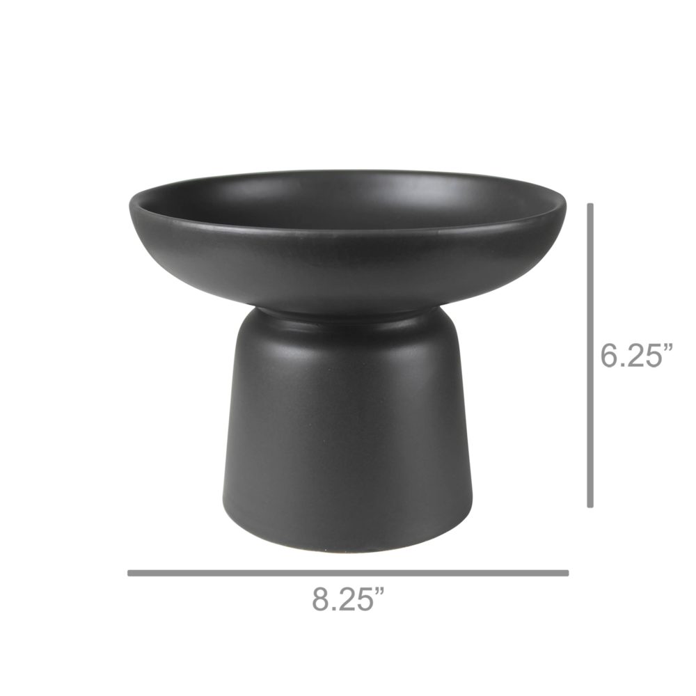 Large Black Tau Footed Bowl by HomArt - Image 2