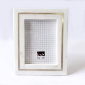 Marble Frame with Brass Inlay 5 x 7 Frame by BIDKhome