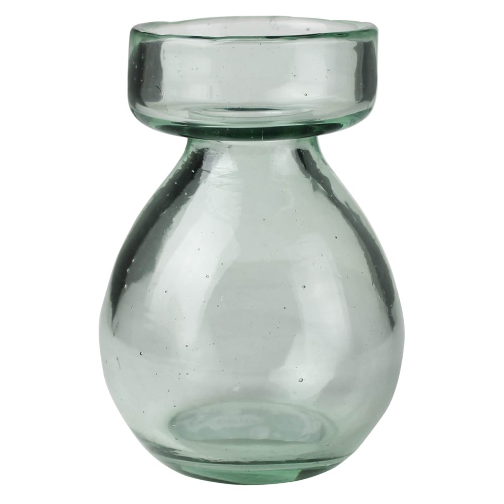Clear Recycled Glass Bulb Vase by HomArt - Image 2