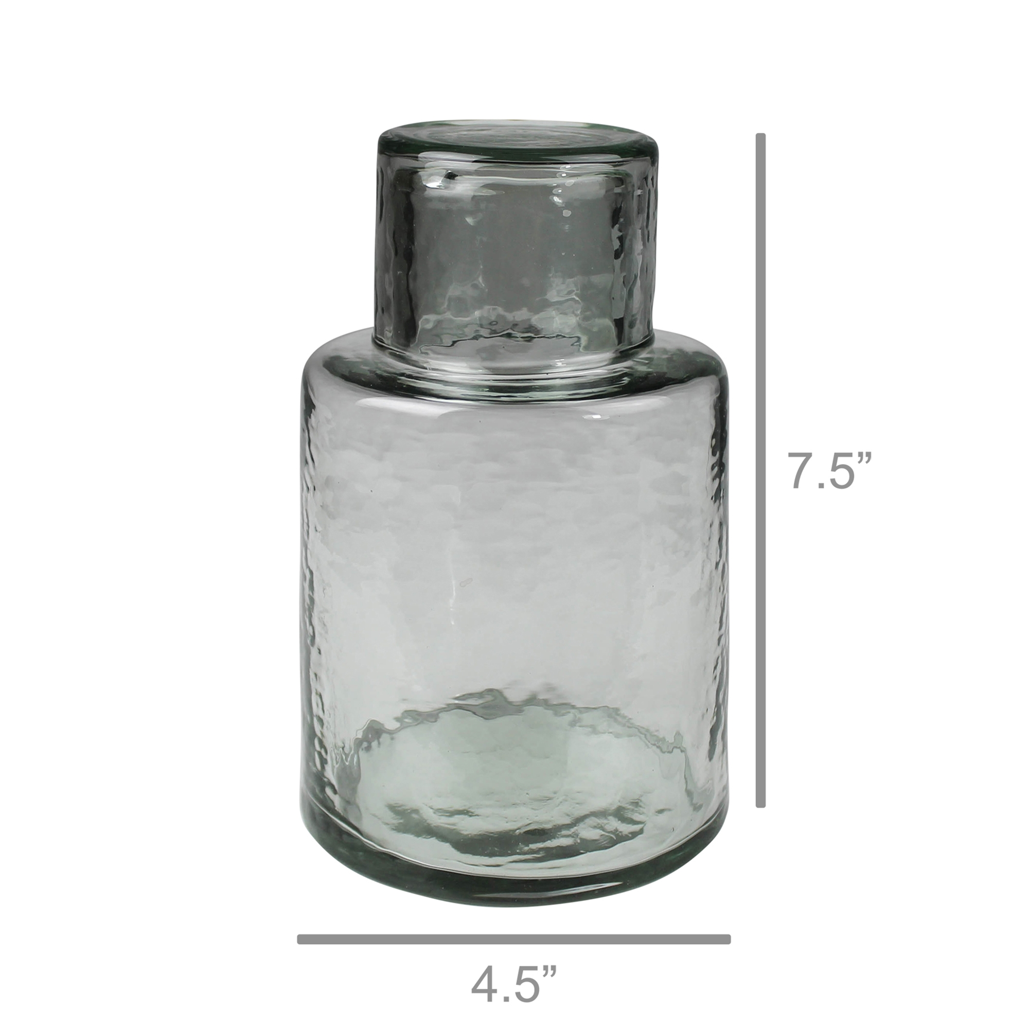 Bedside Water Carafe in Clear Recycled Glass