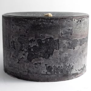 Round Black 1 Wick Pillar Candle 9"d x 6"h by BIDKhome