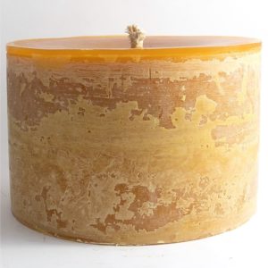 Round Chamois 1 Wick Pillar Candle 9"d x 6"h by BIDKhome