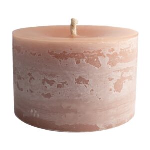Round Brique One-Wick Pillar Candle 9"d x 6"h by BIDKhome