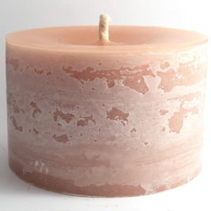 Round Brique 1 Wick Pillar Candle 9"d x 6"h by BIDKhome