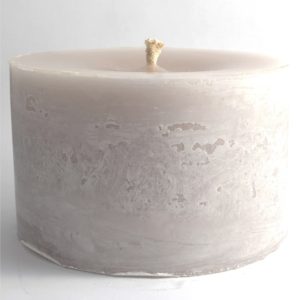 Round Linen 1 Wick Pillar Candle 9"d x 6"h by BIDKhome