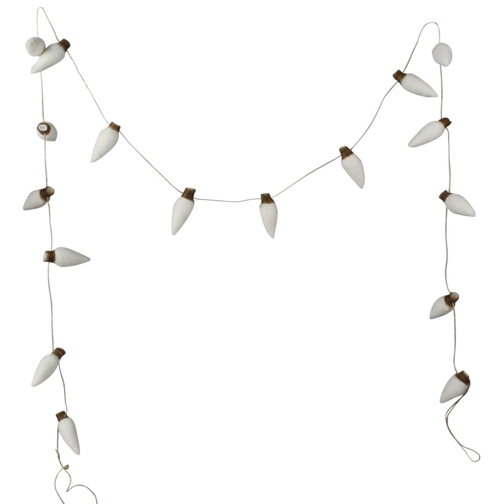 String of White Felt Lights Set of 2 by HomArt - Image 2