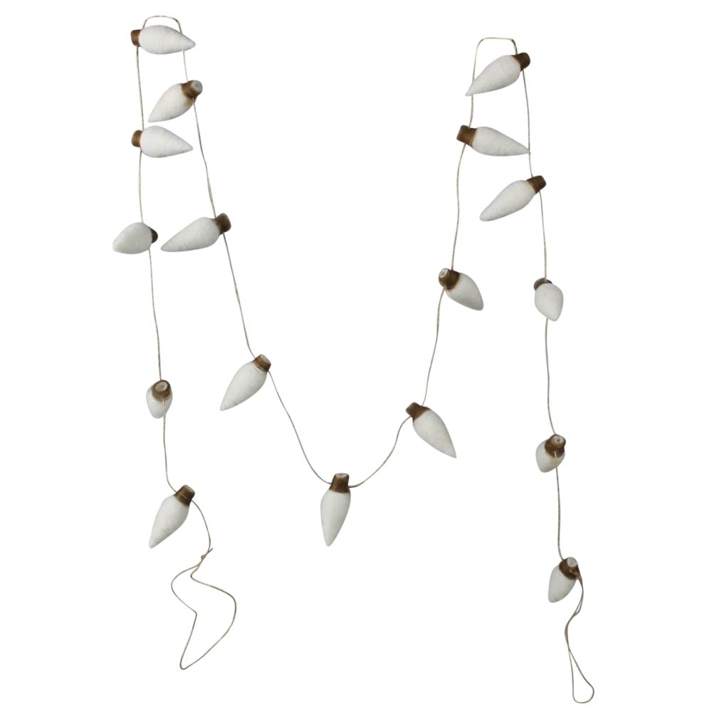 String of White Felt Lights Set of 2 by HomArt - Image 3