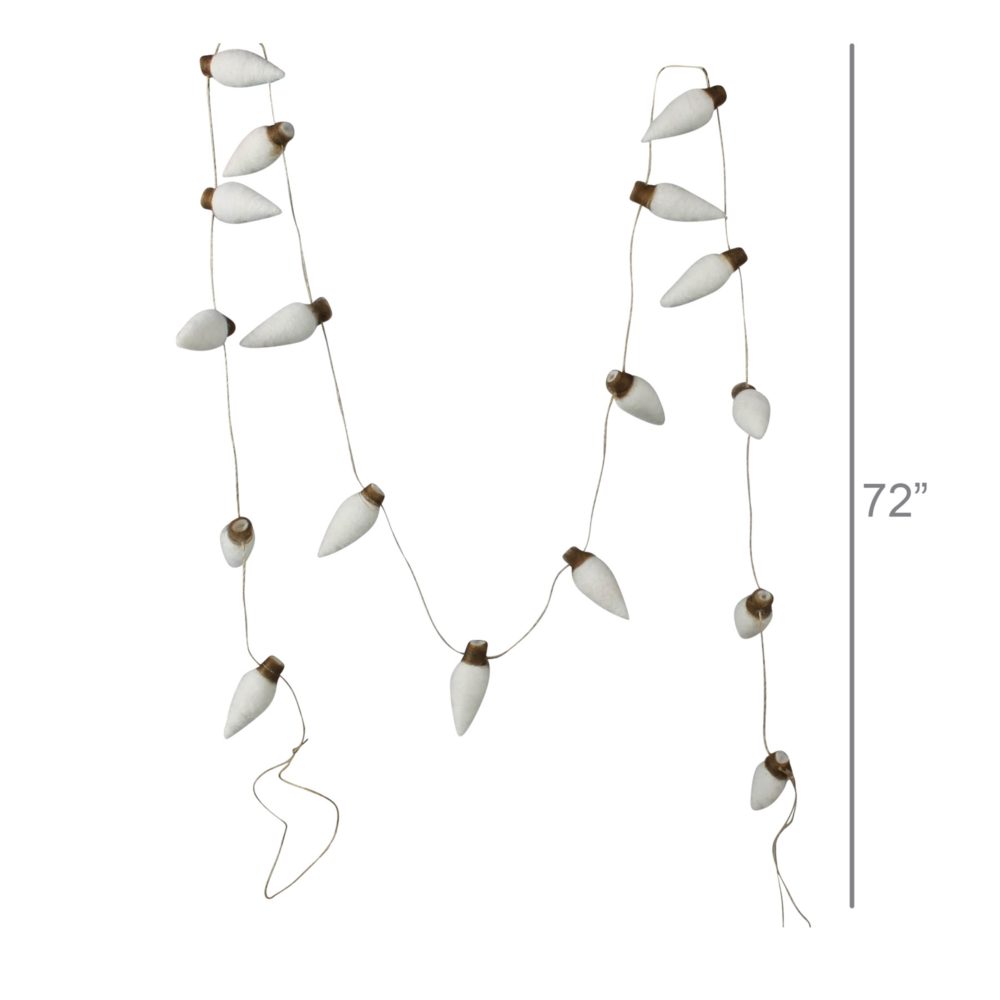 String of White Felt Lights Set of 2 by HomArt - Image 4