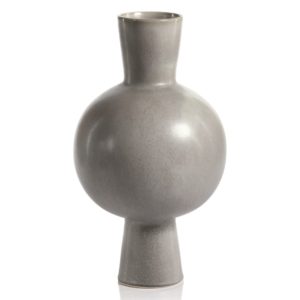 Oslo Grey Stoneware Vase by Zodax