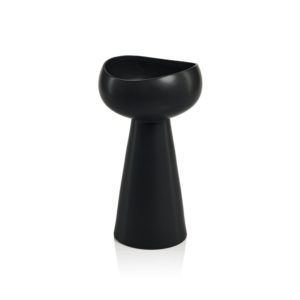 Laguna Black Ceramic Dual Purpose Taper / Pillar Holder by Zodax