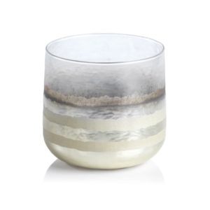 Off-White Smoke Votive Candle Holders Set of 2 by Zodax