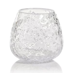 Elodie Glass Vase/Candle Holder with Clear Glass Chips by Zodax