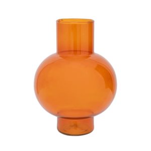 Orange Recycled Glass Tummy Vase by Urban Nature Culture