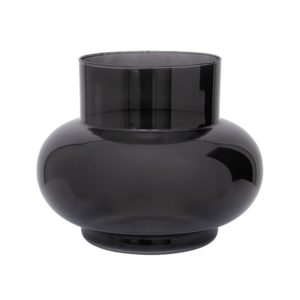 Black Recycled Glass Tummy Vase by Urban Nature Culture