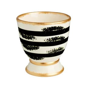 Large Savoy Black and White Spongy Cachepot by Abigails