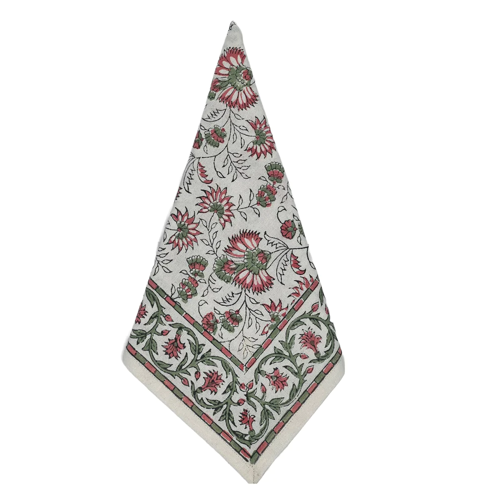 Cabana Pink Trellis Napkin Set of 8 by Abigails - Image 2