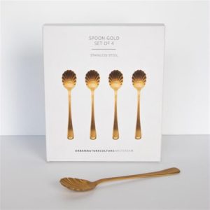 Good Morning Gold Spoons Set of 4 in Gift Pack by Urban Nature Culture
