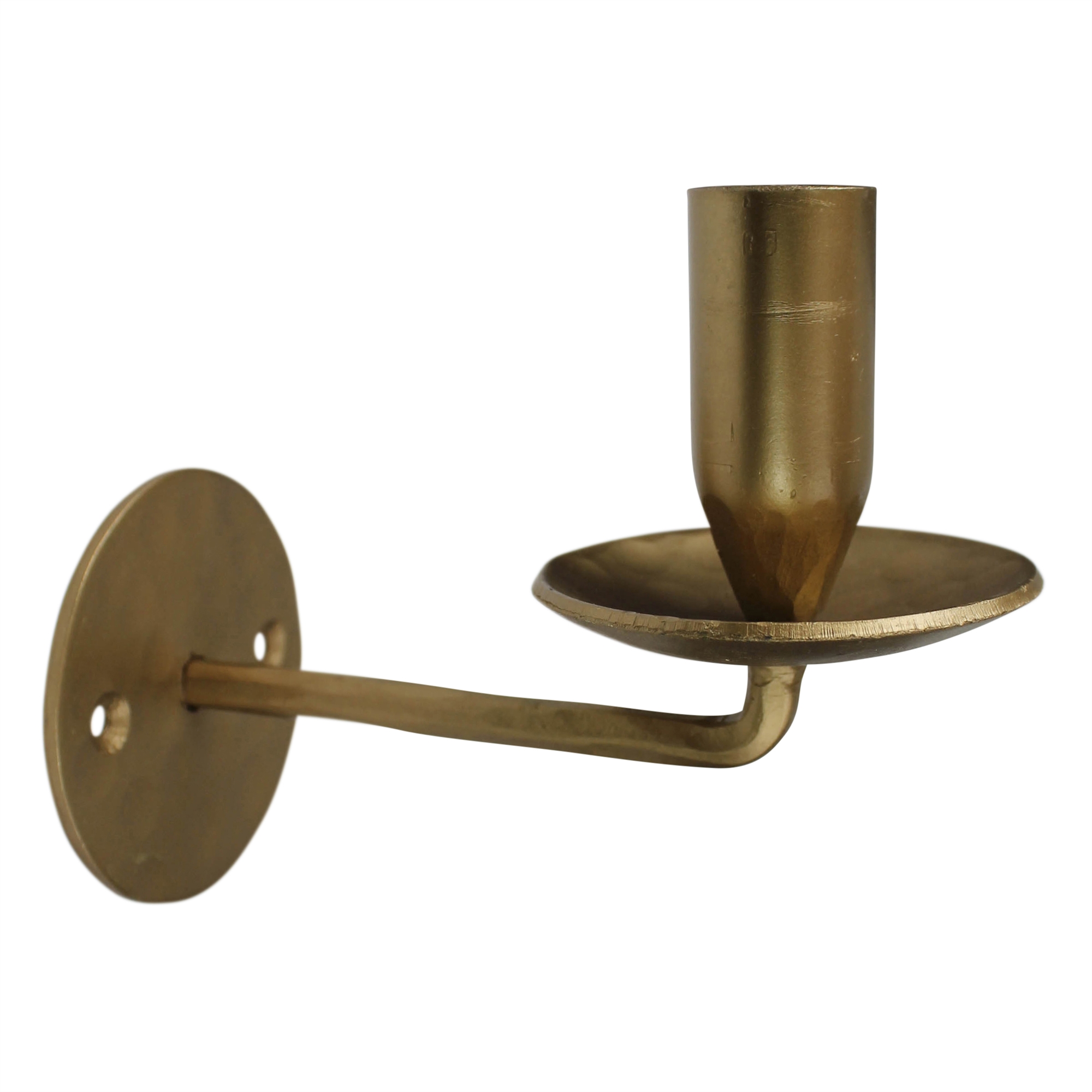Ascot Brass Taper Wall Sconce by HomArt Seven Colonial