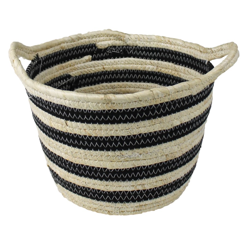 Gideon Striped Baskets with Handles Set of 3 by HomArt - Image 3