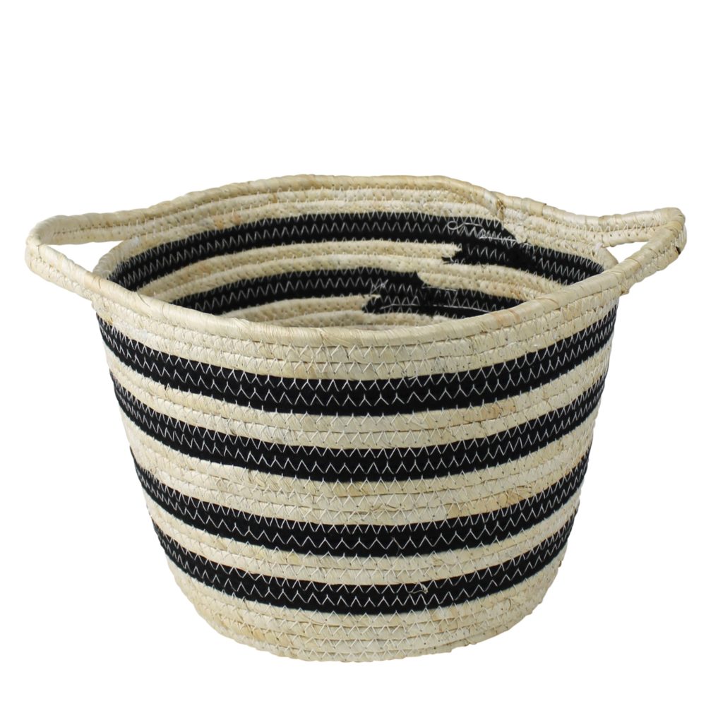 Gideon Striped Baskets with Handles Set of 3 by HomArt - Image 4