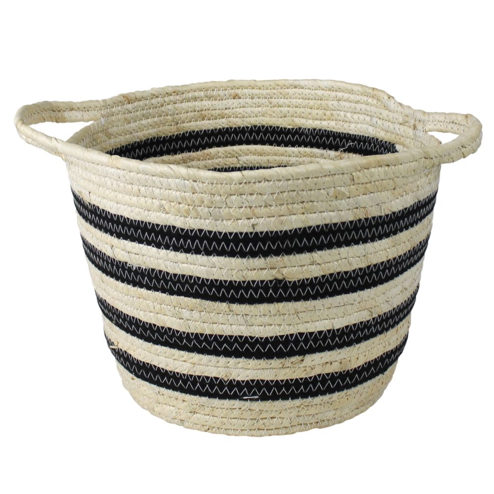 Gideon Striped Baskets with Handles Set of 3 by HomArt - Image 5