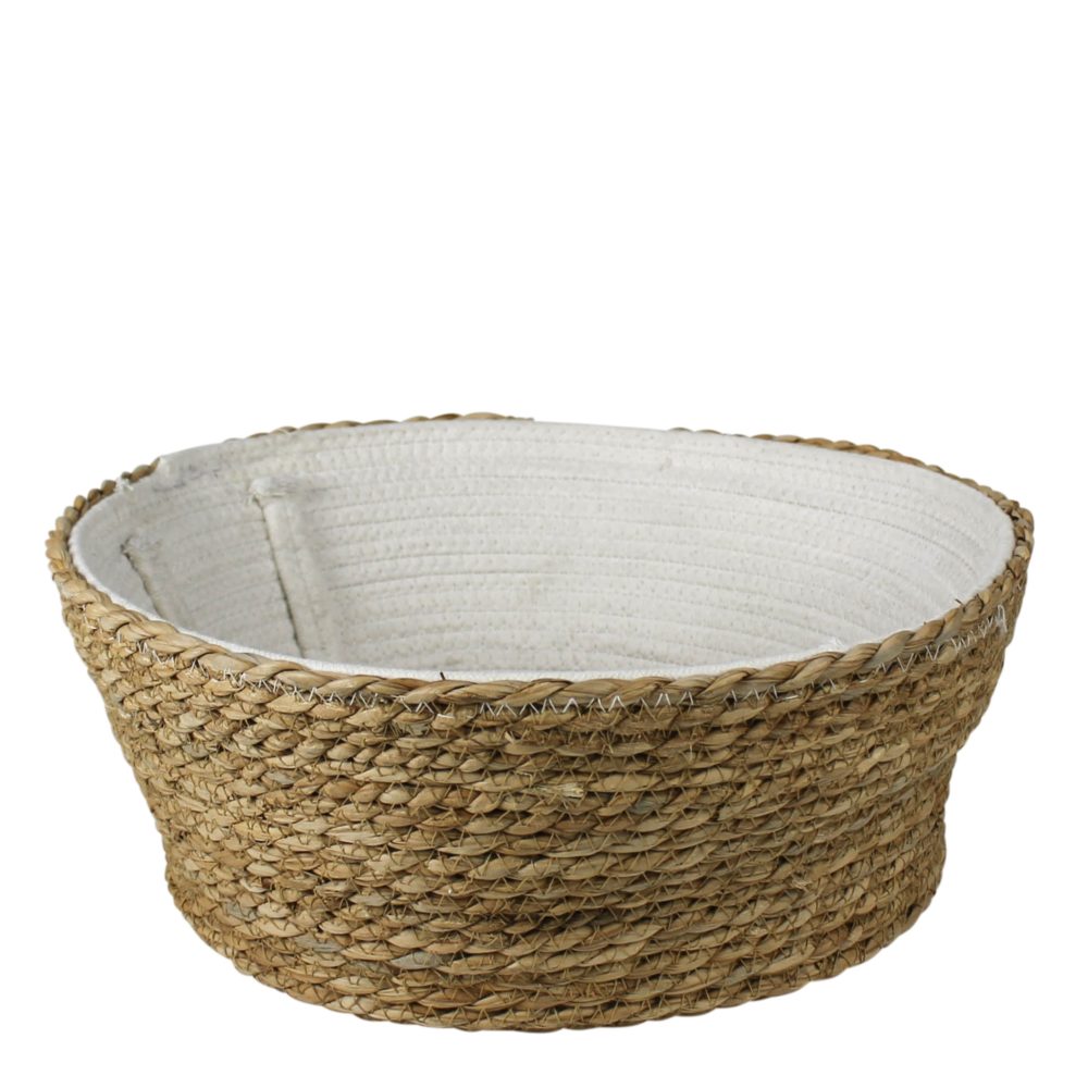 Gideon Collapsible White and Natural Basket by HomArt - Image 2